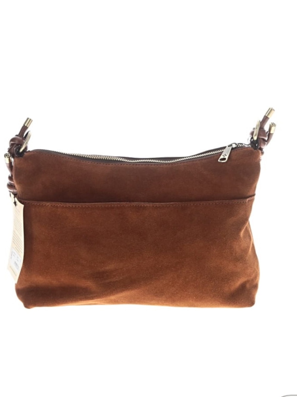 Patricia Nash Irma bag in cognac suede brass hardware NWT - Picture 3 of 6